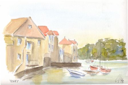 Fowey Aquarell